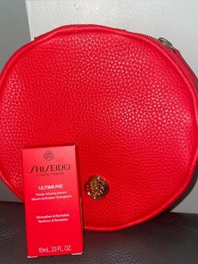 Shiseido Ultimune Power Mini & Circle Zip Pouch Travel Bag